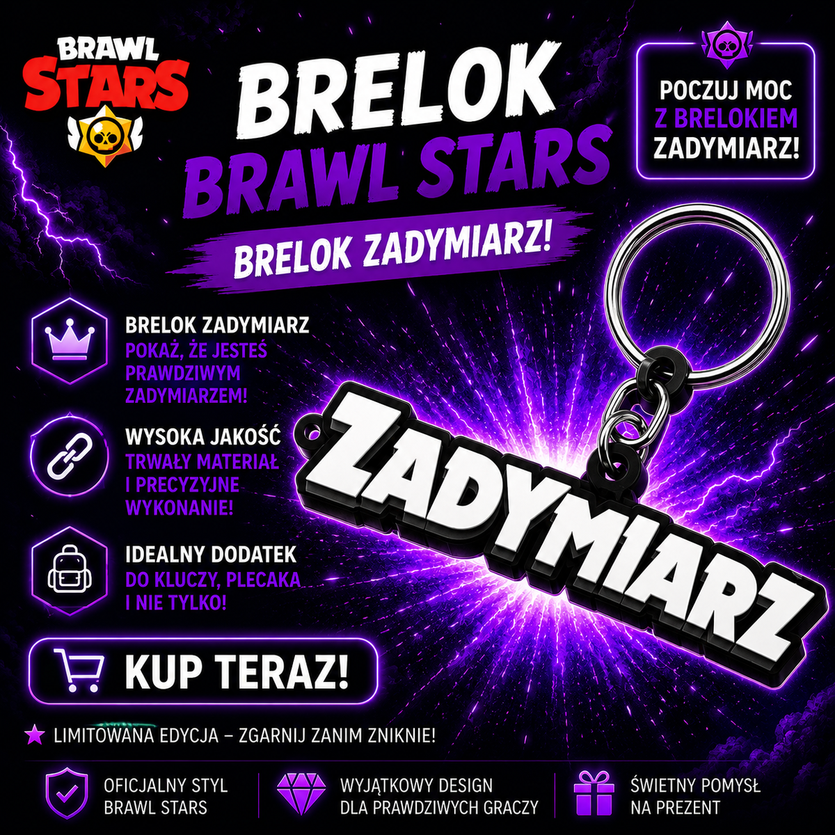 Brawls Stars Brelok Zadymiarz