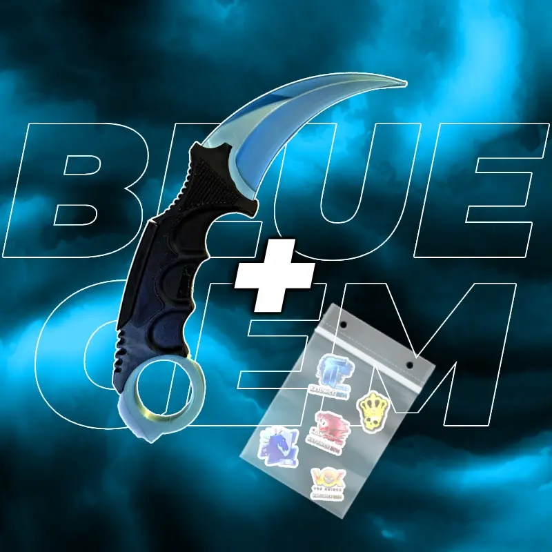 Nóż Karambit CS2 + 5x Naklejka CS2