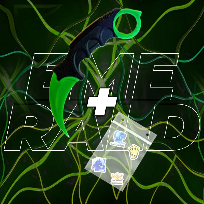Nóż Karambit CS2 + 5x Naklejka CS2