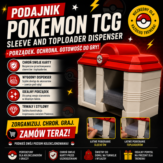 PODAJNIK POKEMON TCG SLEEVE I TOPLOADER PODAJNIK